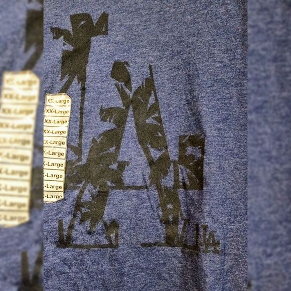 LA los angeles Dodgers blue palms graphic tee 47 - Picture 3 of 6